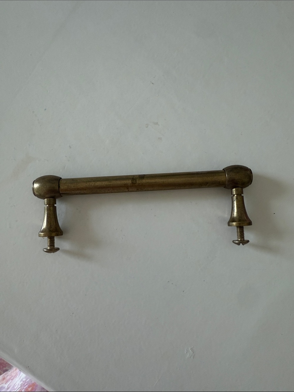 Unlaquered Brass Tone Wall Pull Handle